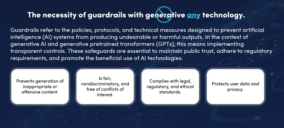 The concept of guardrails applies to any technology, not just generative.