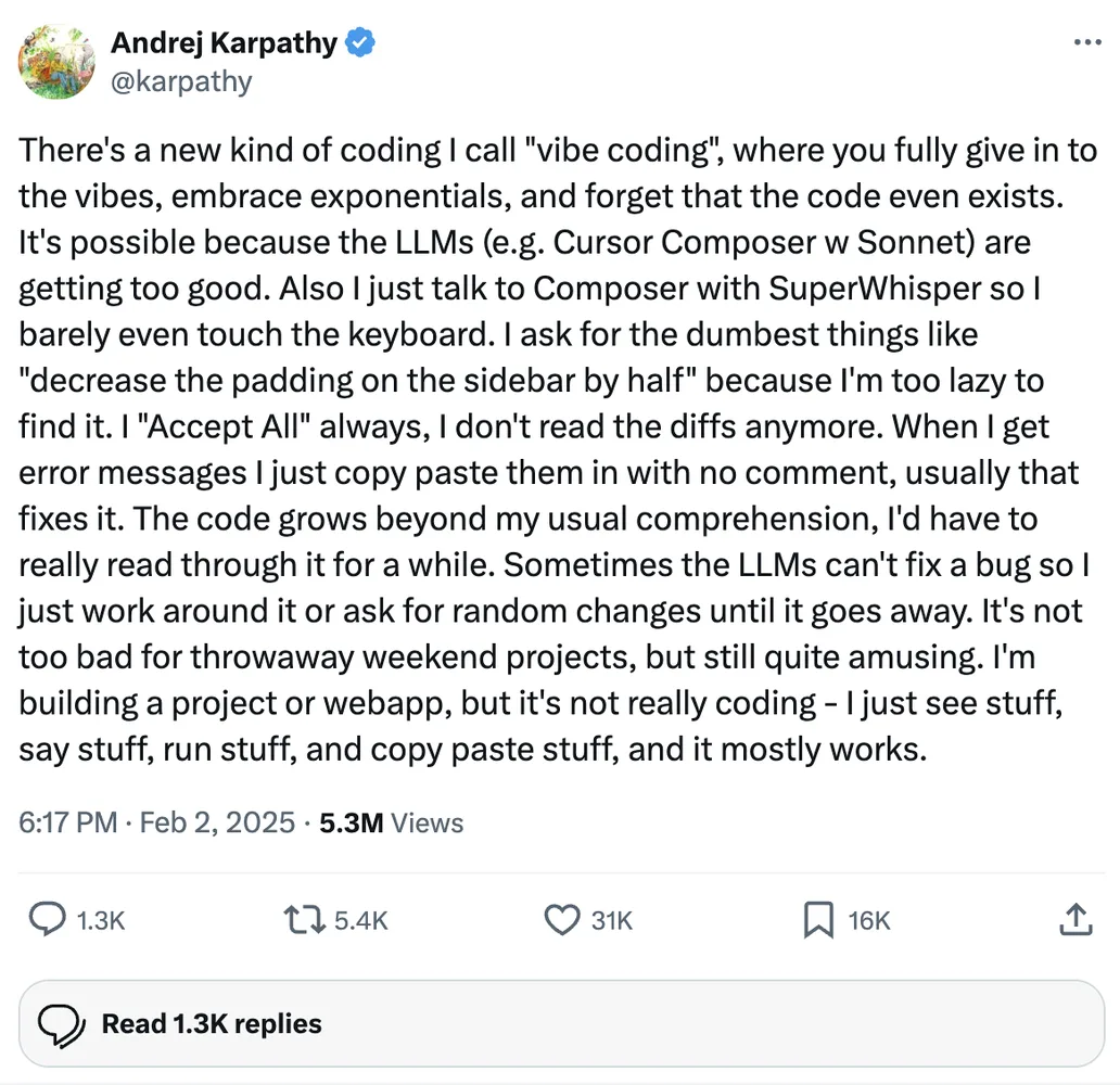 Image from the article "Getting Started with Vibe Coding in Four Steps"